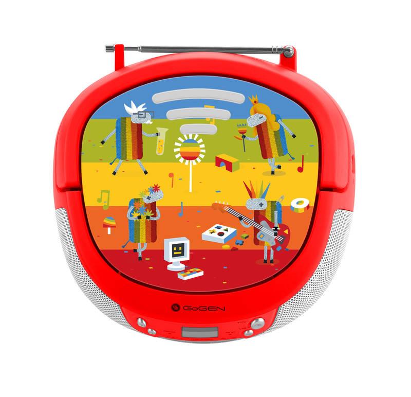 Radiopřijímač s CD GoGEN DÉČKO PŘEHRÁVAČ R červený