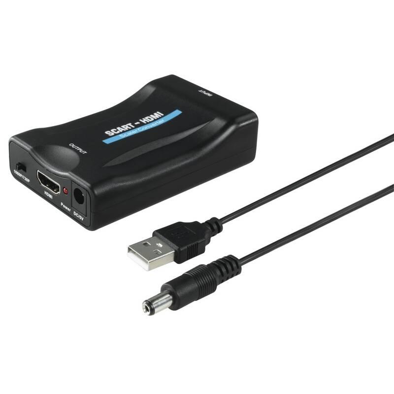 Redukce Hama AV převodník SCART na HDMI černá, Redukce, Hama, AV, převodník, SCART, na, HDMI, černá