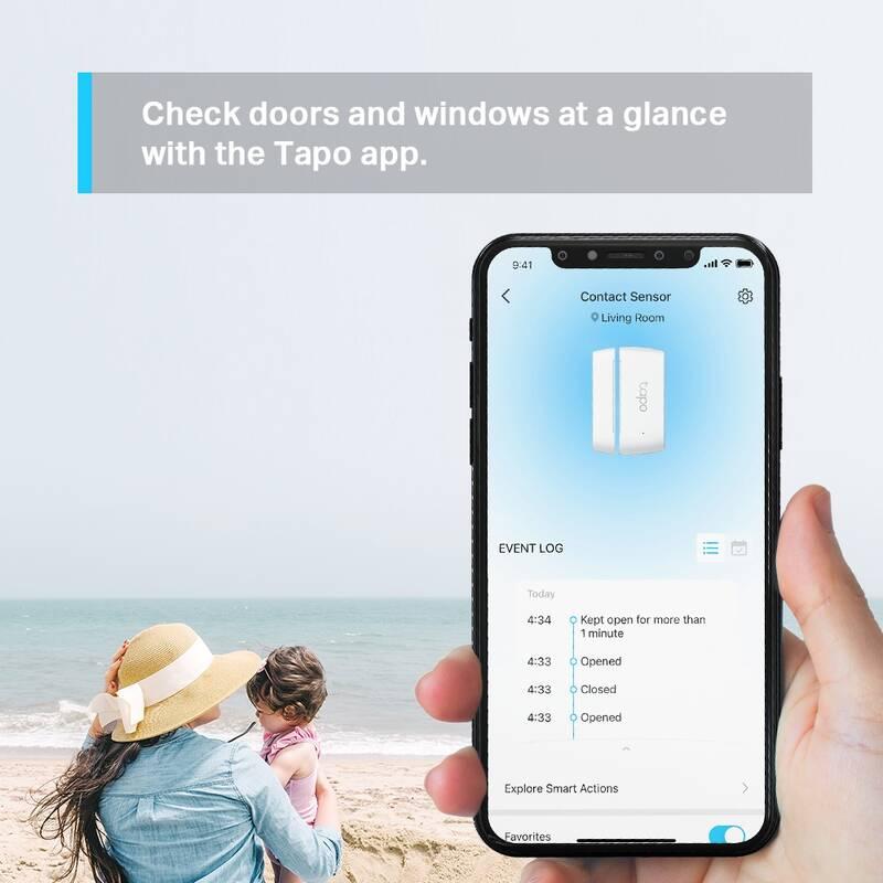 Senzor TP-Link Tapo T110, Smart okenní dveřní, Senzor, TP-Link, Tapo, T110, Smart, okenní, dveřní