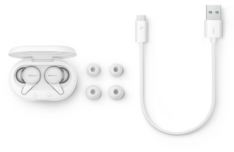 Sluchátka Philips TAT1207WT bílá