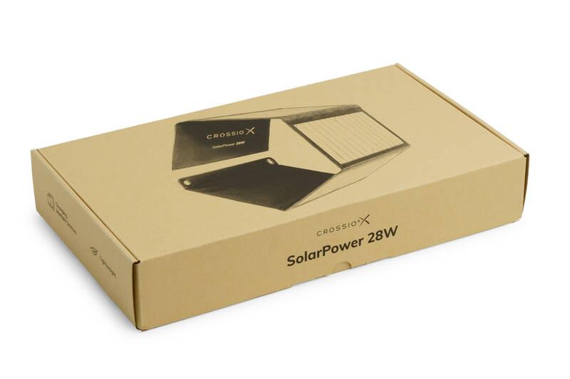 Solární nabíječka Crossio SolarPower 28W 3.0 černý, Solární, nabíječka, Crossio, SolarPower, 28W, 3.0, černý