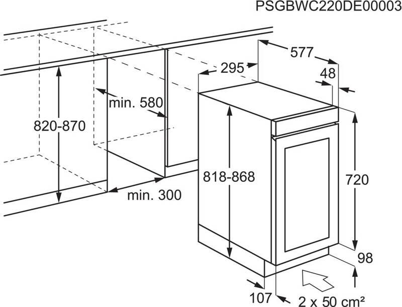 Vinotéka Electrolux EWUS018B7B černá