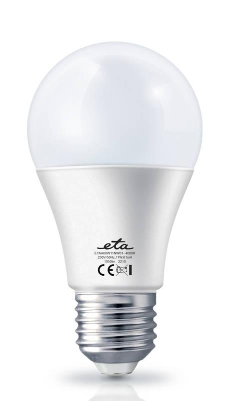 Žárovka LED ETA EKO LEDka klasik 11W, E27, neutrální bílá, Žárovka, LED, ETA, EKO, LEDka, klasik, 11W, E27, neutrální, bílá