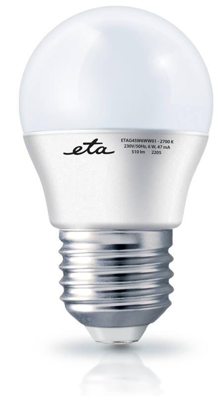 Žárovka LED ETA EKO LEDka mini globe 6W, E27, teplá bílá