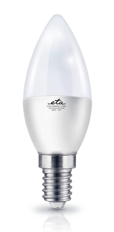 Žárovka LED ETA EKO LEDka svíčka 8W, E14, teplá bílá, Žárovka, LED, ETA, EKO, LEDka, svíčka, 8W, E14, teplá, bílá