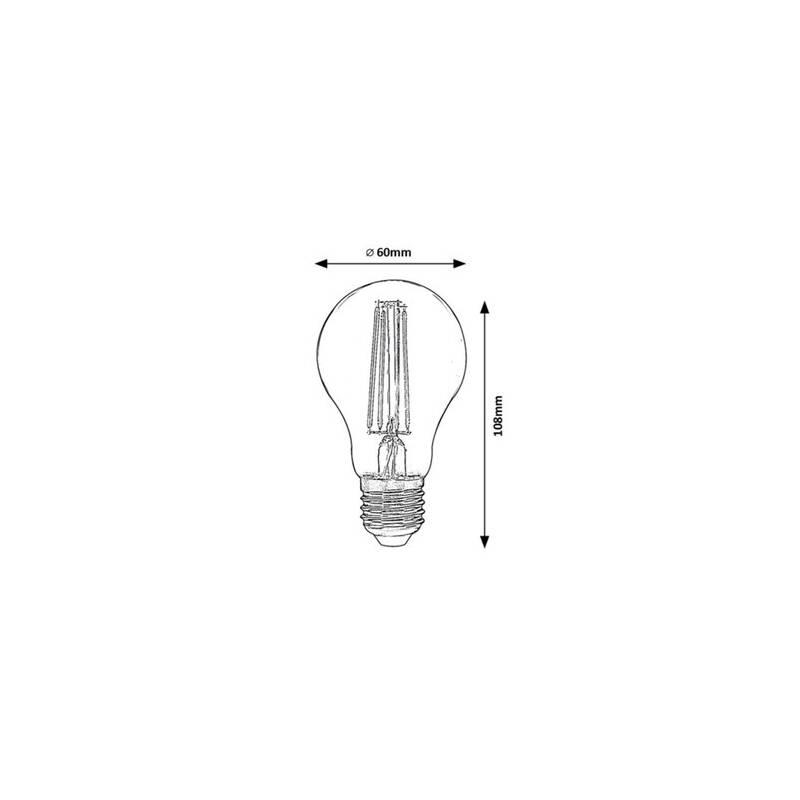 Žárovka LED Rabalux Filament-LED 1513, E27, 6W průhledná, Žárovka, LED, Rabalux, Filament-LED, 1513, E27, 6W, průhledná