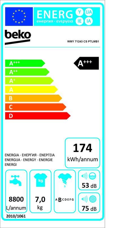 Automatická pračka Beko Superia WMY 71243 CS PTLMB1 bílá
