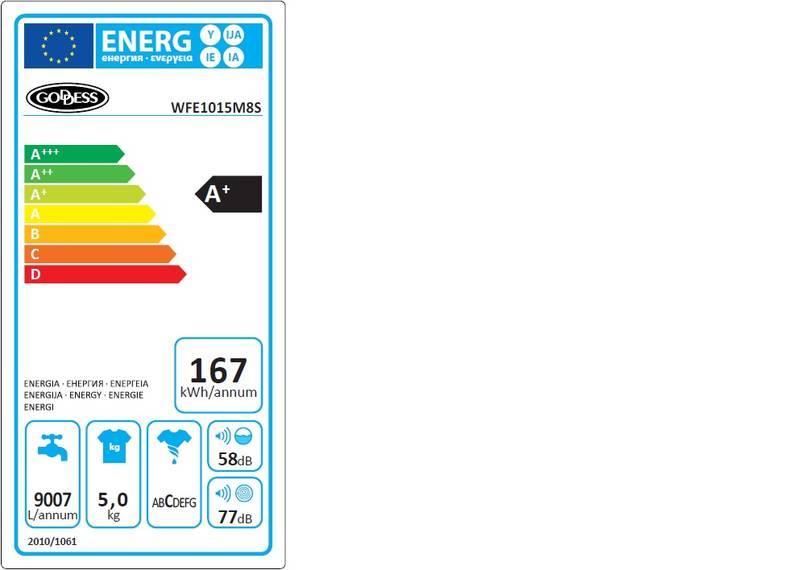 Automatická pračka Goddess WFE1015M8S bílá