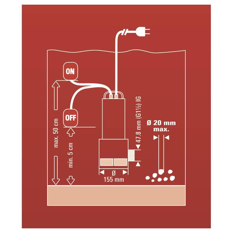Čerpadlo kalové Einhell GC-DP 1020 N