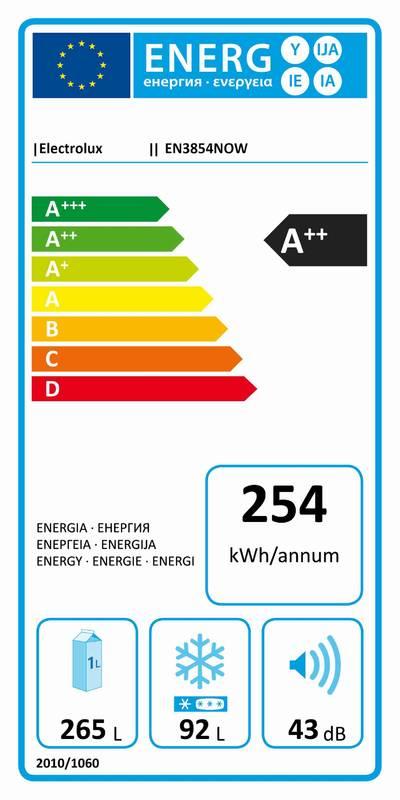 Chladnička s mrazničkou Electrolux EN3854NOW bílá