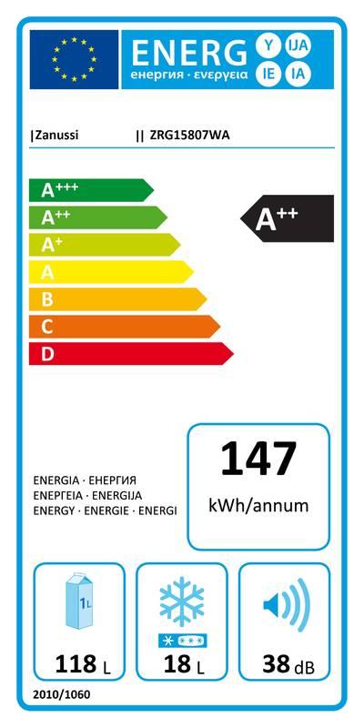 Chladnička Zanussi ZRG15807WA bílá