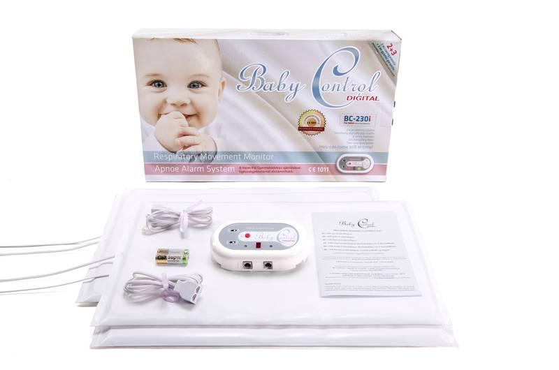 Monitor dechu Baby Control pro dvojčata Digital BC-230i bílá