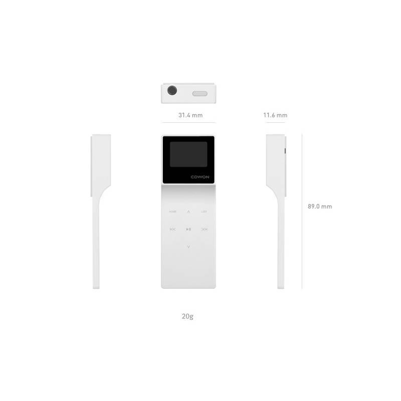 MP3 přehrávač Cowon E3 16GB bílý, MP3, přehrávač, Cowon, E3, 16GB, bílý