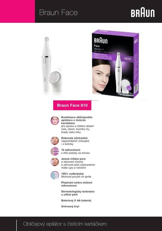 Obličejový epilátor Braun Face 810 bílý