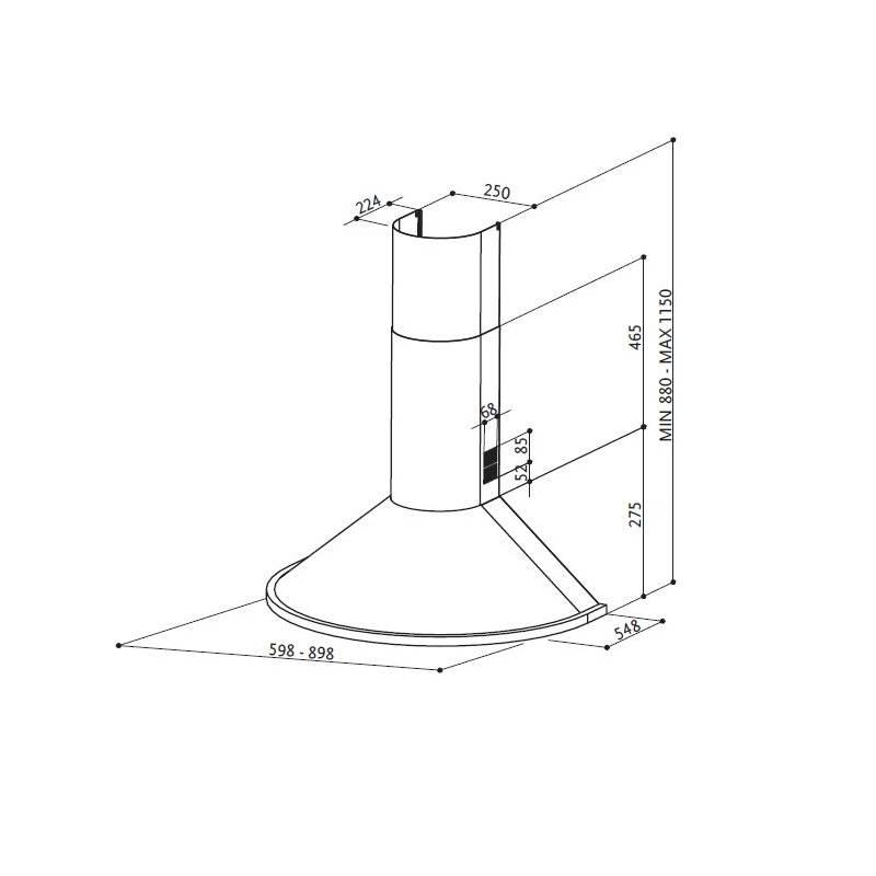 Odsavač par Faber Cono X A60 nerez