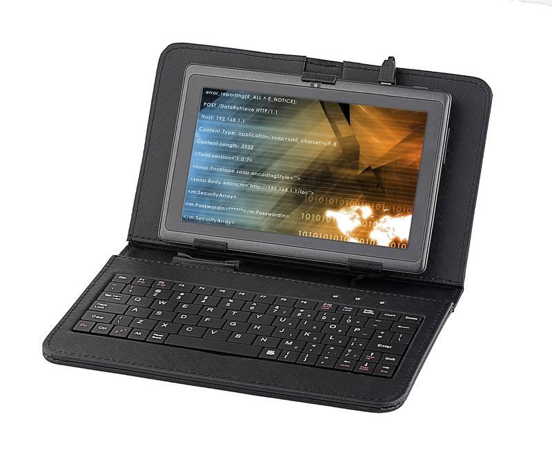 Pouzdro na tablet s klávesnicí GoGEN univerzal 7", polohovací černé