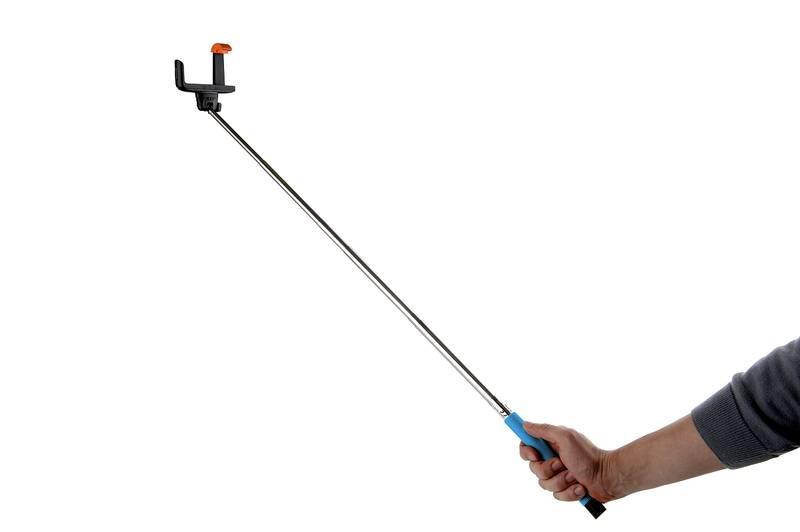 Selfie tyč GoGEN 2 teleskopická, bluetooth modrá