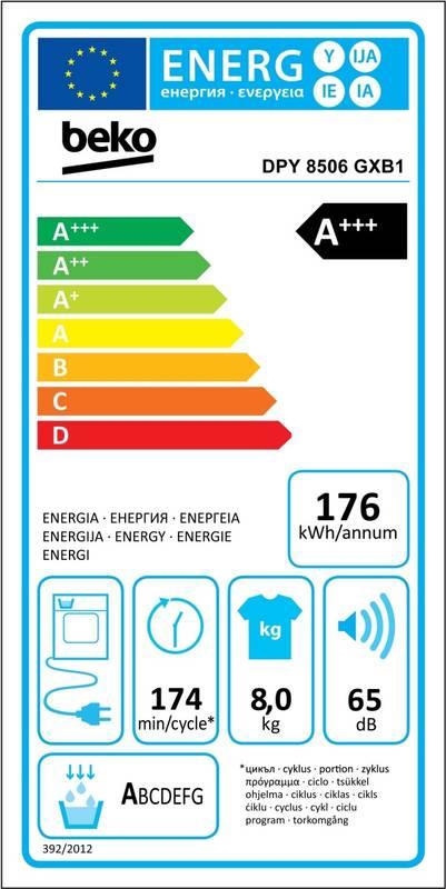 Sušička prádla Beko DPY 8506 GXB1 bílá