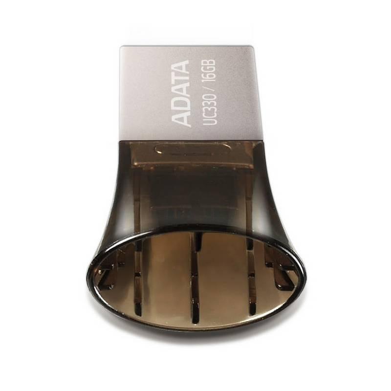 USB Flash ADATA UC330 16GB OTG MicroUSB USB 2.0 hnědý, USB, Flash, ADATA, UC330, 16GB, OTG, MicroUSB, USB, 2.0, hnědý