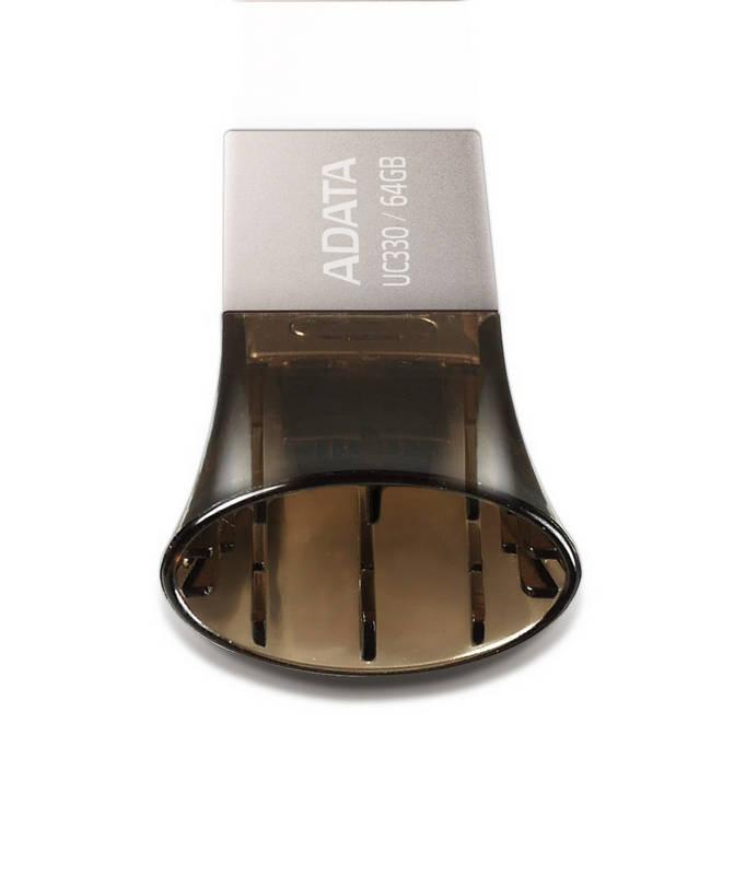 USB Flash ADATA UC330 64GB OTG MicroUSB USB 2.0 hnědý