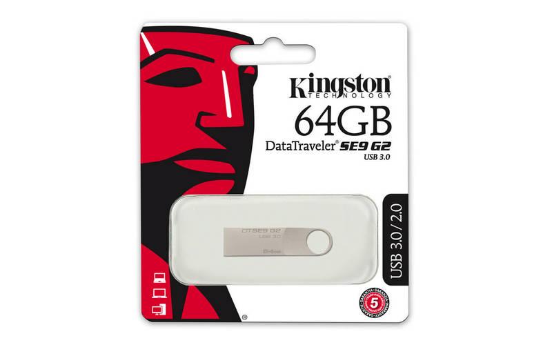 USB Flash Kingston DataTraveler SE9 G2 64GB kovový