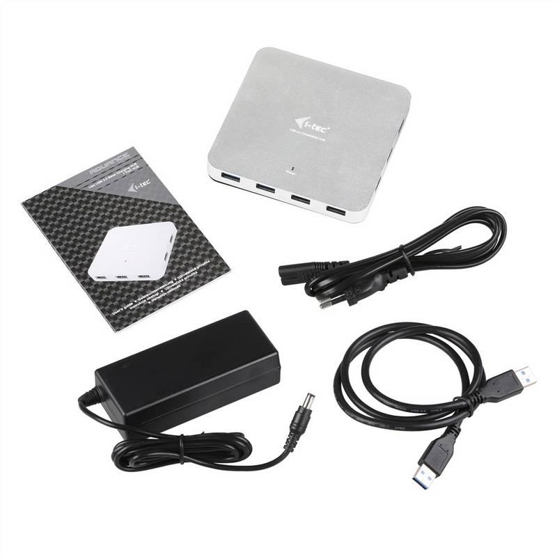 USB Hub i-tec USB 3.0 10x USB 3.0 stříbrný