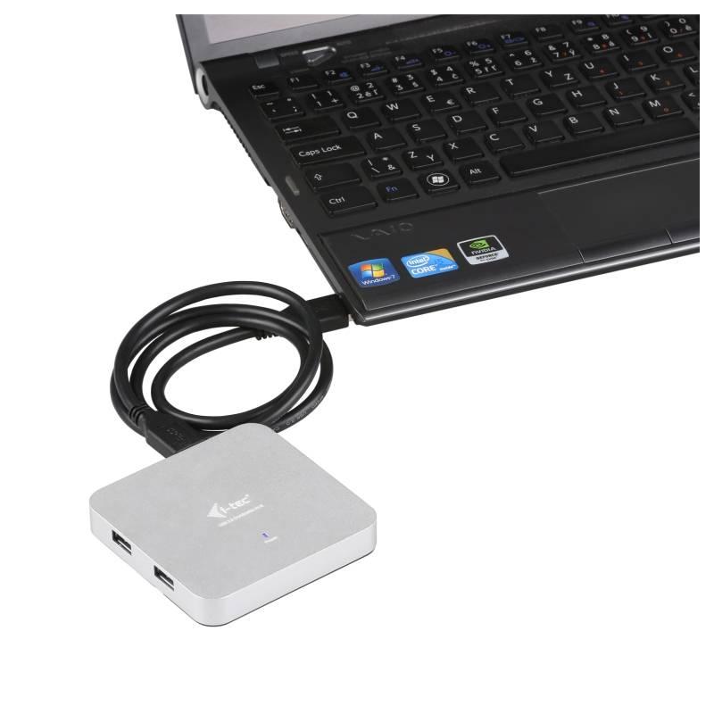 USB Hub i-tec USB 3.0 4x USB 3.0 stříbrný