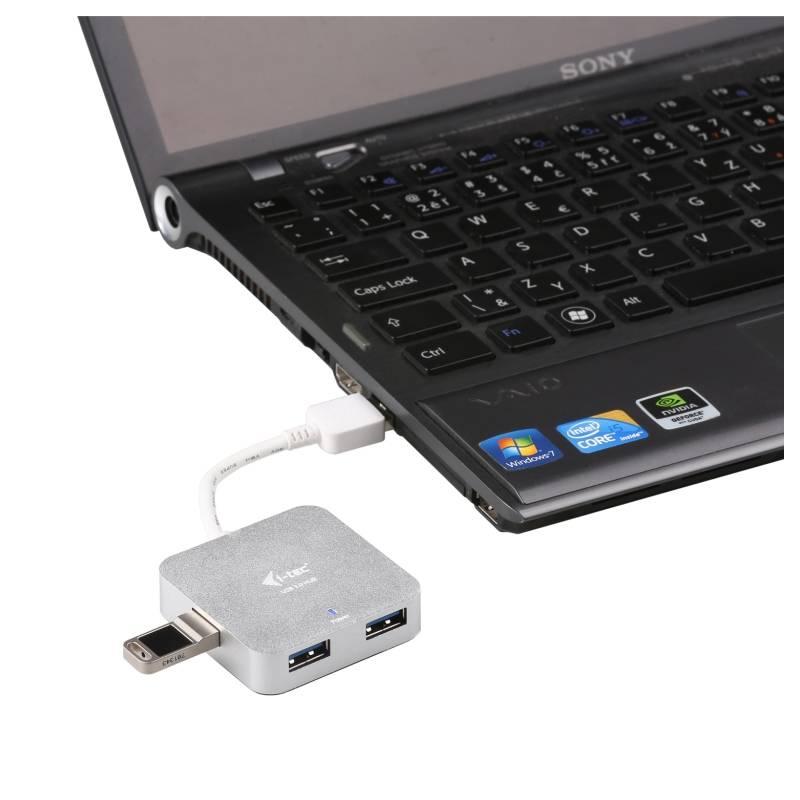 USB Hub i-tec USB 3.0 4x USB 3.0 stříbrný