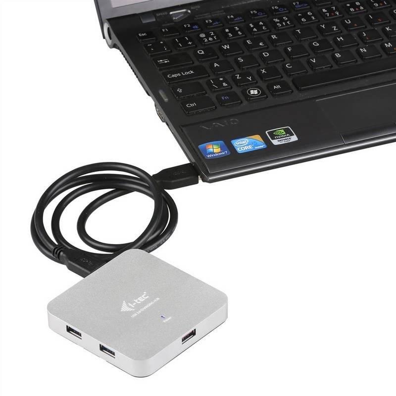 USB Hub i-tec USB 3.0 6x USB 3.0 stříbrný