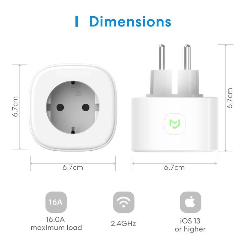 Chytrá zásuvka Meross Smart WiFi , 2-pack