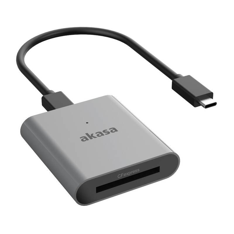 Čtečka paměťových karet akasa CFexpress, USB 3.2 Type-C