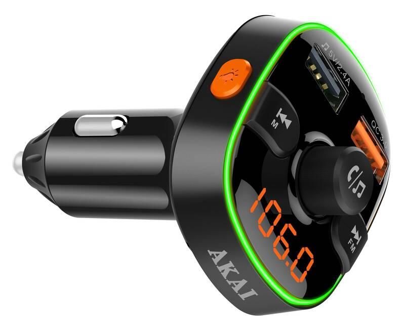 FM Transmitter AKAI FMT-52BT černý