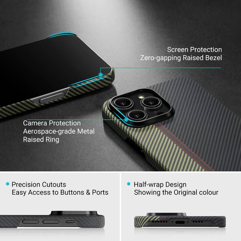Kryt na mobil Pitaka Fusion Weaving MagEZ Case 3 overture na Apple iPhone 14 Pro černý