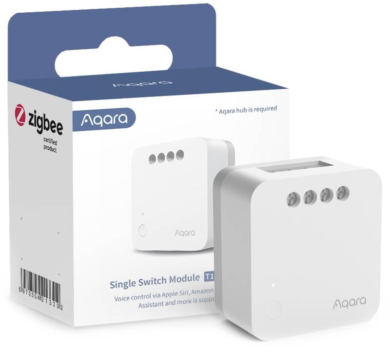 Modul Aqara Smart Home Single Switch Module T1 bílý, Modul, Aqara, Smart, Home, Single, Switch, Module, T1, bílý