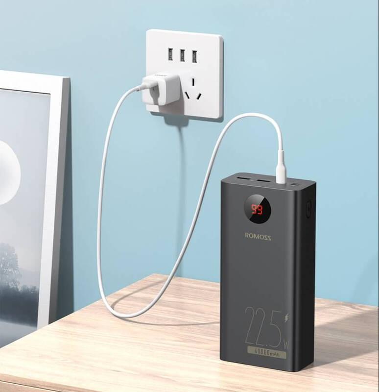Powerbank Romoss 40 000mAh QC PD, 22.5W černá