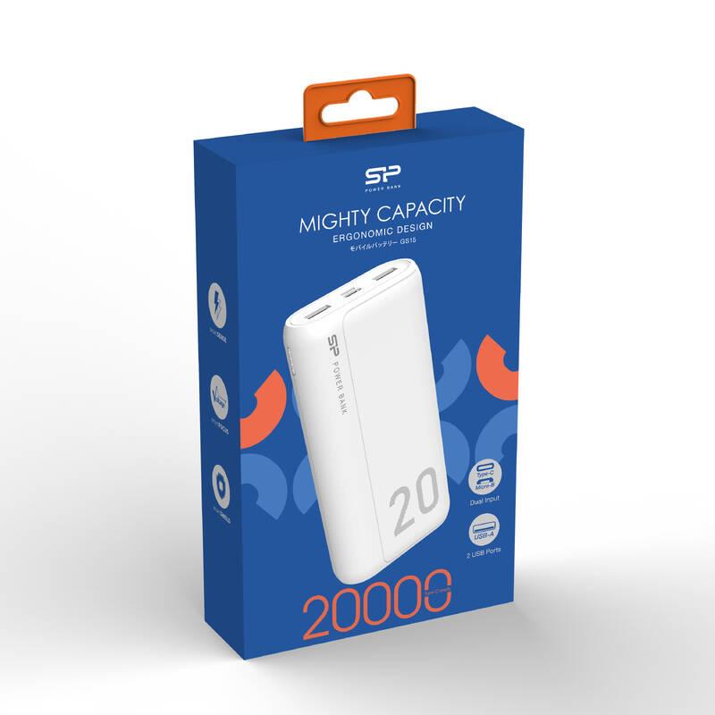 Powerbank Silicon Power GS15 20 000mAh bílá