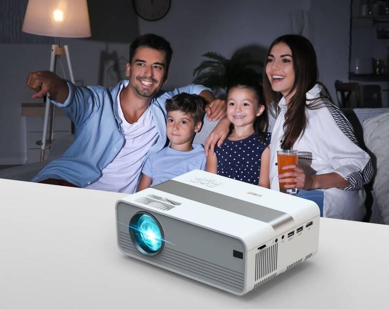 Projektor Technaxx Mini-LED HD Beamer šedý