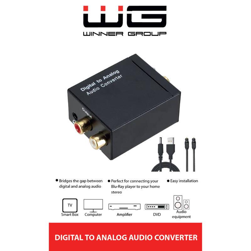 Redukce WG digilátní signál na analog RCA L R 3,5 mm