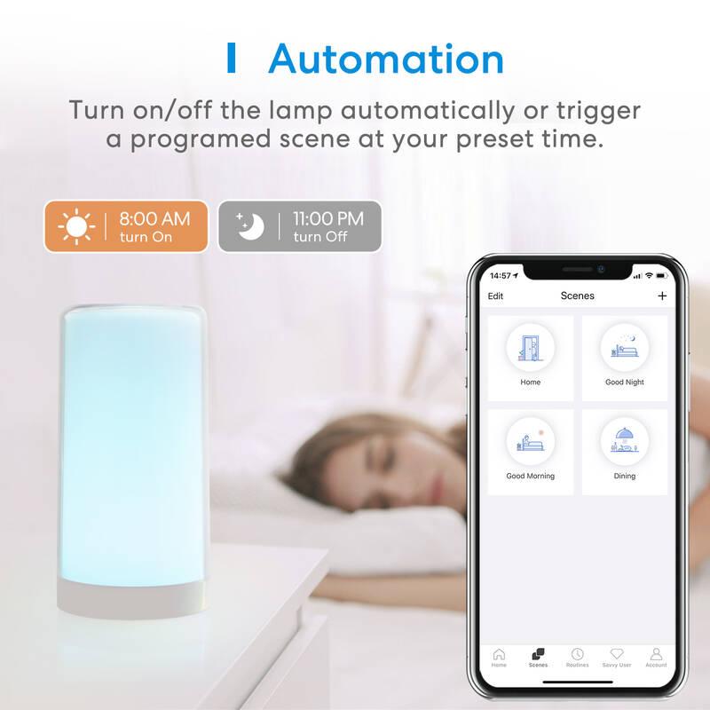 Stolní lampička Meross Smart Wi-Fi Ambient Light bílá