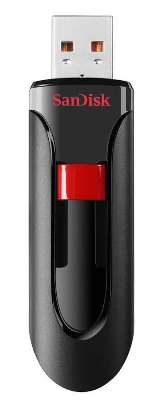USB Flash SanDisk Cruzer Glide 256GB černý červený