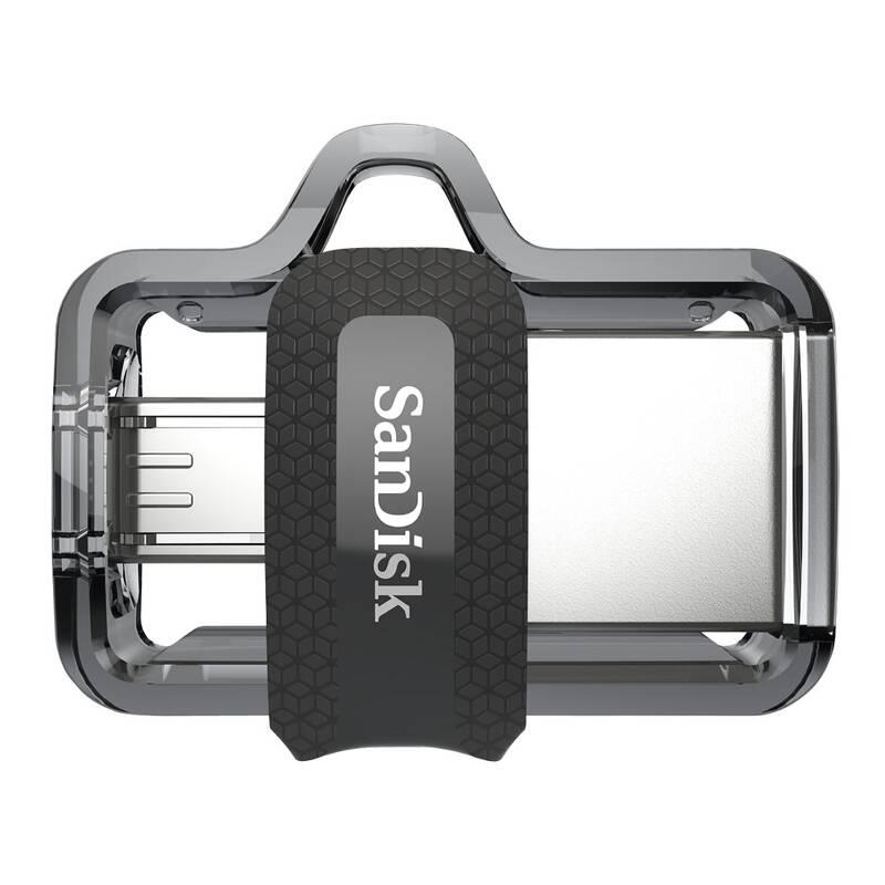 USB Flash SanDisk Ultra Dual m3.0 256GB OTG MicroUSB USB 3.0 černý, USB, Flash, SanDisk, Ultra, Dual, m3.0, 256GB, OTG, MicroUSB, USB, 3.0, černý