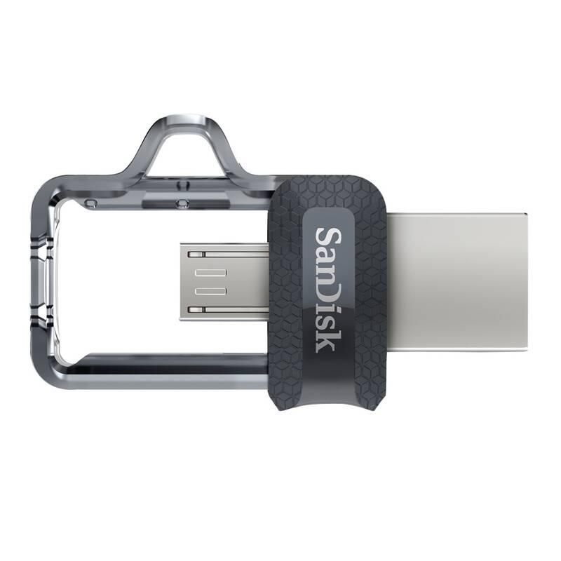 USB Flash SanDisk Ultra Dual m3.0 256GB OTG MicroUSB USB 3.0 černý