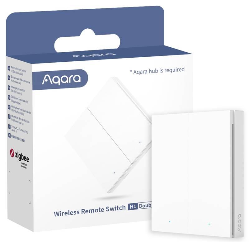 Vypínač Aqara Smart Home Wireless Remote Switch H1 Double Rocker bílý