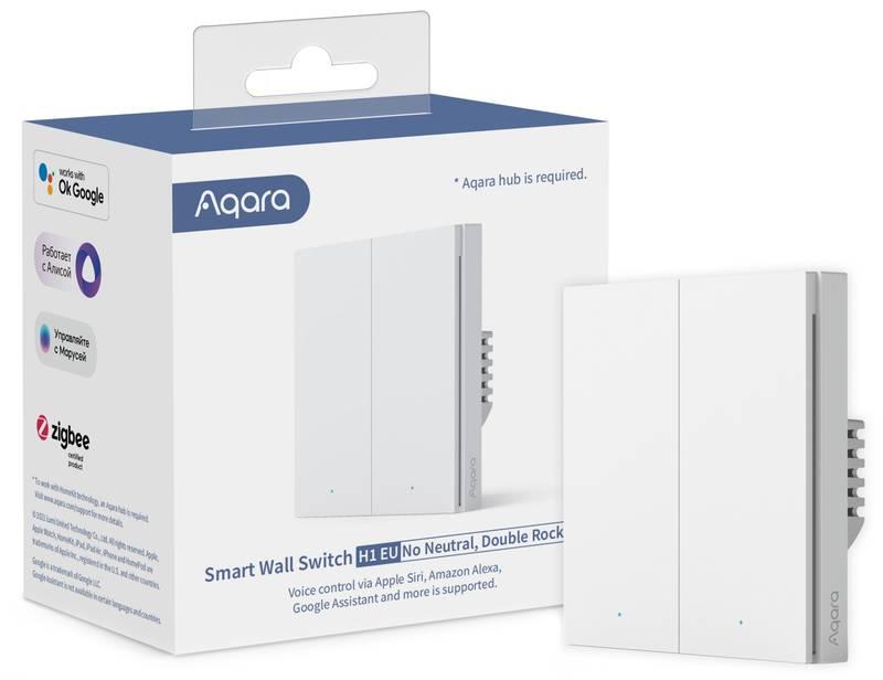 Vypínač Aqara Smart Wall Switch H1 EU bílý, Vypínač, Aqara, Smart, Wall, Switch, H1, EU, bílý