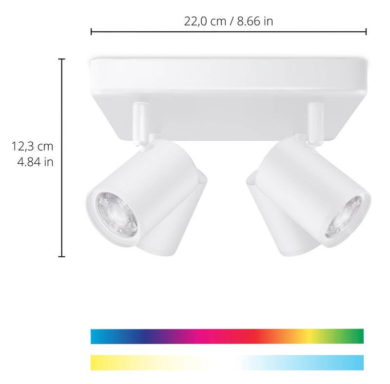 Bodové svítidlo WiZ IMAGEO Spots 4x5W SQ, RGB bílé, Bodové, svítidlo, WiZ, IMAGEO, Spots, 4x5W, SQ, RGB, bílé