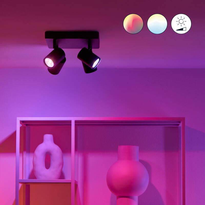 Bodové svítidlo WiZ IMAGEO Spots 4x5W SQ, RGB černé