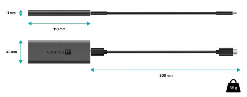 Externí rámeček Connect IT AluSafe externí box pro SSD disky M.2 NVMe, 10 Gbps, USB-C, Externí, rámeček, Connect, IT, AluSafe, externí, box, pro, SSD, disky, M.2, NVMe, 10, Gbps, USB-C