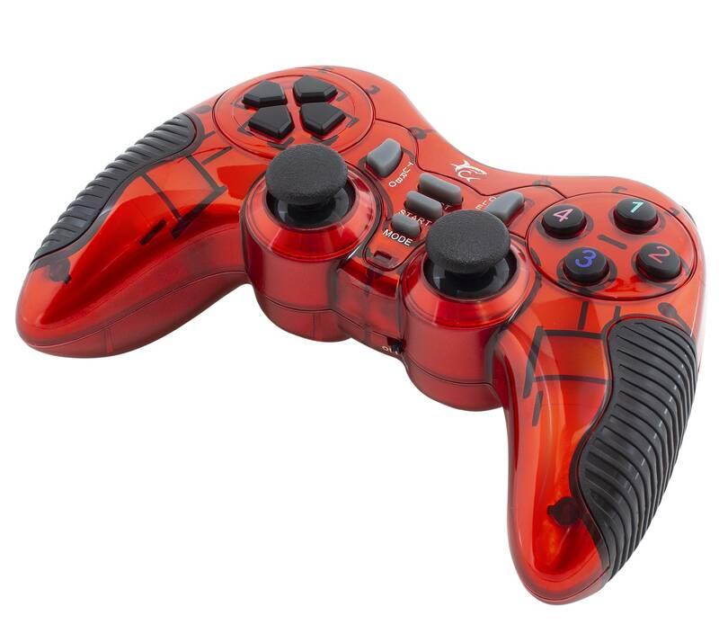 Gamepad White Shark PHANTEON pro PC PS2 PS3 Android BOX TV červený