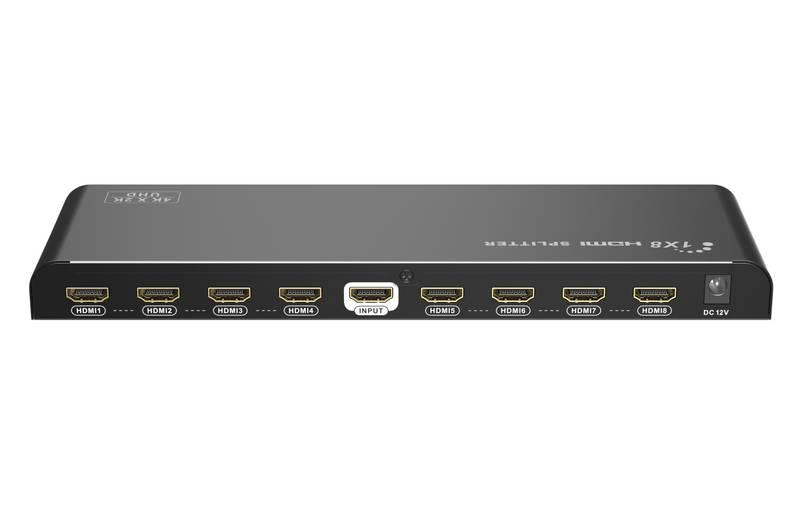 HDMI rozbočovač PremiumCord HDMI 2.0 splitter 1-8 porty, 4K x 2K 60Hz, FULL HD, 3D