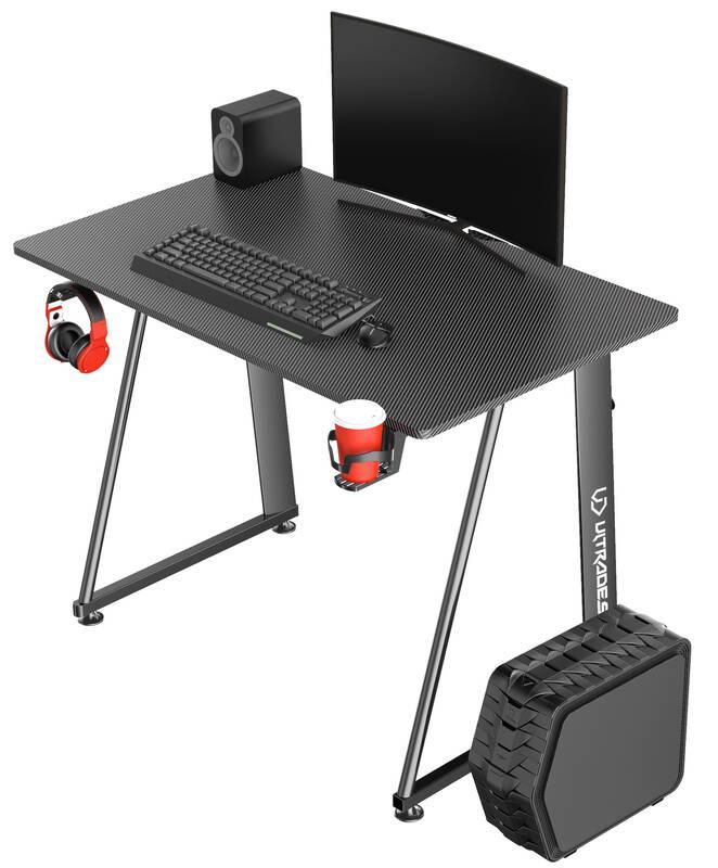 Herní stůl ULTRADESK ENTER V2 100 x 60 cm černý